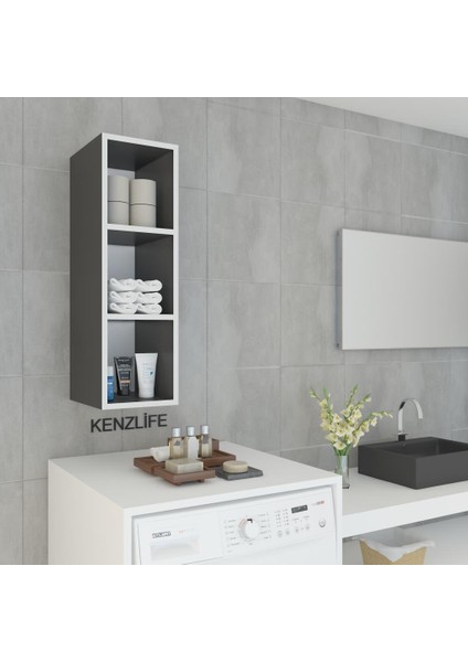 Kenzlife mutfak dolabı ıtır 090.030.30 gri 2 raflı kapaksız ofis banyo kiler evrak kitaplık fırsatları