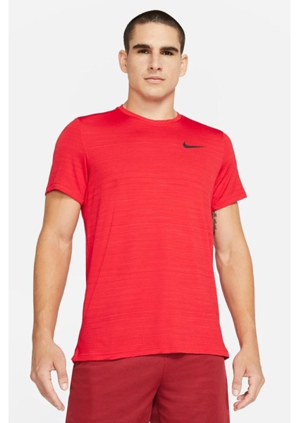 Dri Fit Superset Top Mens Training Tee Erkek Koşu Antrenman Tişörtü Kırmızı