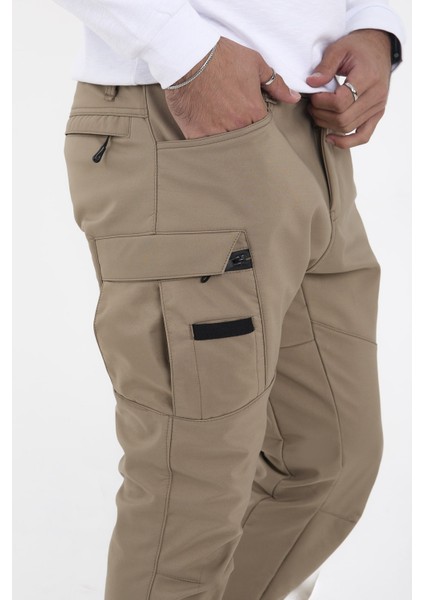 CAMP592 Outdoor Softshell Su Ve Rüzgara Dayanıklı içi Polarlı Kışlık Erkek Taktik Pantolon