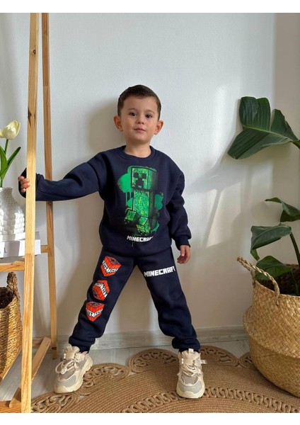 Erkek Çocuk Minecraft Modelli 3iplik Şardonlu Eşofman Takımı fiyatları