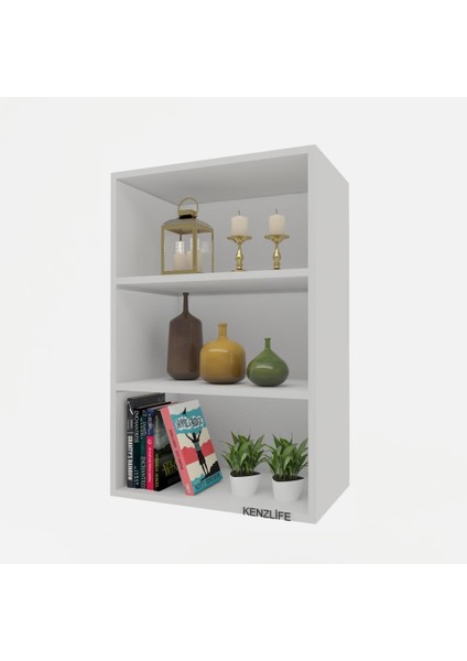 Kenzlife mutfak dolabı ıtır 060.060.30 byz 2 raflı kapaksız ofis banyo kiler evrak kitaplık