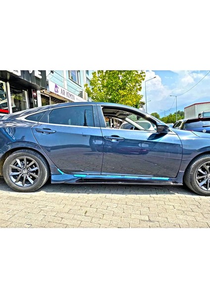 Honda Civic Fc5 Mugen Yan Marşpiyel Seti Mat Siyah Plastik 2 Adet