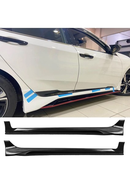 Honda Civic Fc5 Mugen Yan Marşpiyel Seti Mat Siyah Plastik 2 Adet
