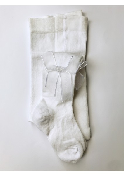 Kurdele Aksesuarlı Kız Külotlu Çorap Düz fiyatları