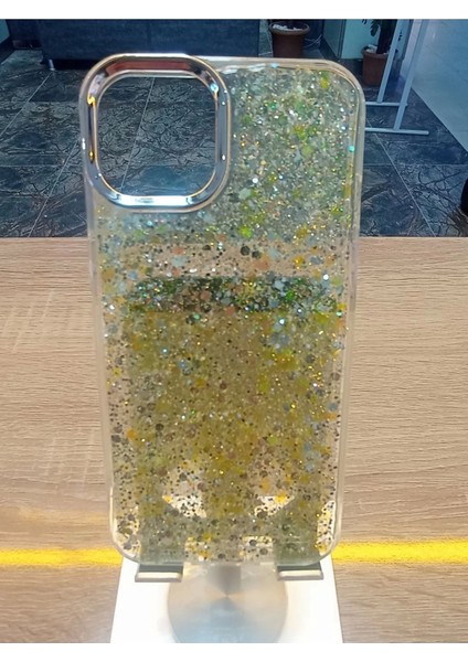 Apple iPhone 11 Uyumlu Simli Kamera Çerçevesi Metal Kapak Tuşları Metal Kılıf