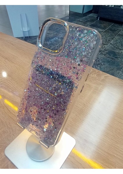 Apple iPhone 11 Uyumlu Simli Kamera Çerçevesi Metal Kapak Tuşları Metal Kılıf