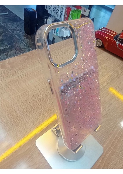 Apple iPhone 11 Uyumlu Simli Kamera Çerçevesi Metal Kapak Tuşları Metal Kılıf