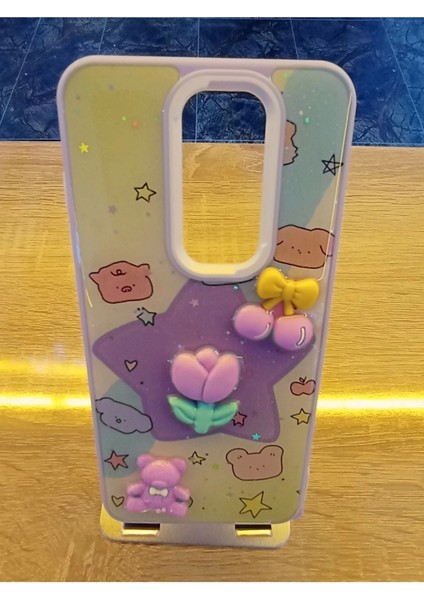 Xiaomi Redmi Note 8 Pro Uyumlu Kabartma Figürlü Darbe Korumalı Kapak Renkli Kılıf