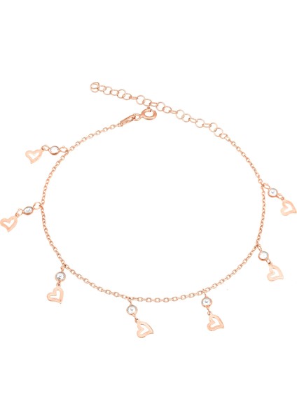 Kalpli Model Zirkon Taşlı Sallantılı Gümüş Kadın Ayak Halhal modelleri