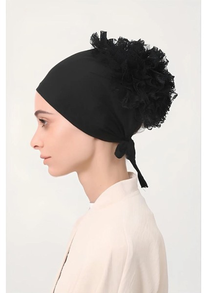 Fırfırlı Kaymaz Bone, Silikonlu Fırfırlı Kaymayan Bone, Penye Pamuk Bone, Dikişsiz Bone, Siyah Bone modelleri