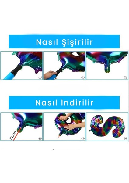 Yıldız Folyo Balon 45 cm 18 Inch Gökkuşağı fiyatları