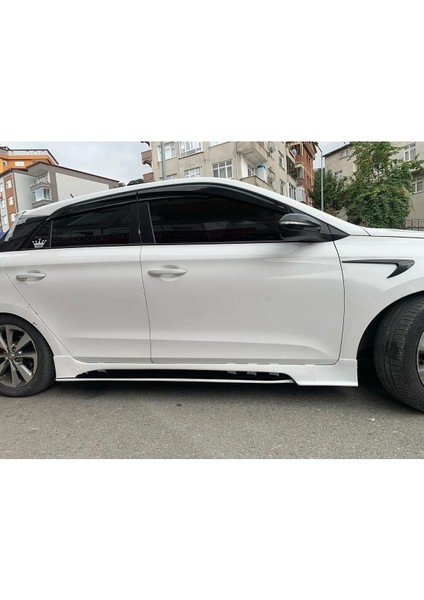 Hyundai I20 Custom Yan Marşpiyel Seti Mat Siyah Plastik 2 Adet