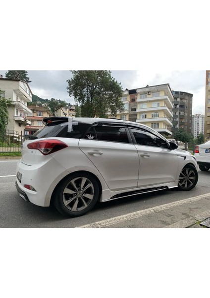 Hyundai I20 Custom Yan Marşpiyel Seti Mat Siyah Plastik 2 Adet