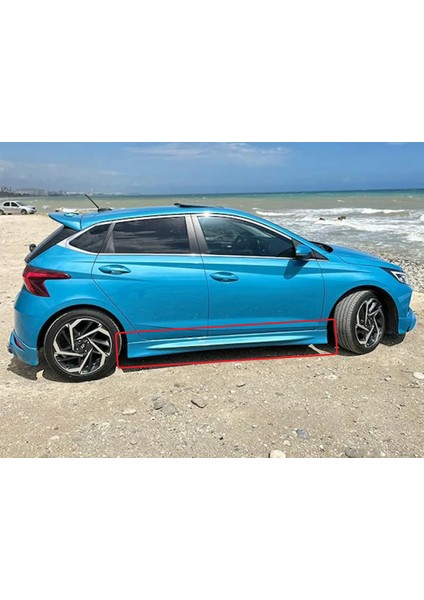 Hyundai I20 Yan Marşpiyel Seti Mat Siyah Plastik 2 Adet 2019+