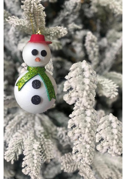 Yılbaşı Ağaç Süsleme Seti Strafor Kardan Adam 12 cm