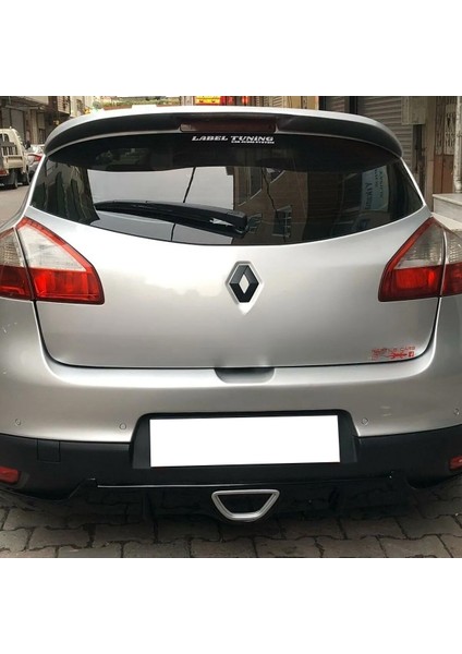 Renault Megane 3 Rs Egzoz Görünümlü Difüzör Coupe Parak Siyah Plastik