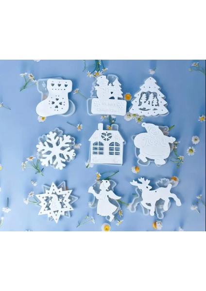 9 Adet Yılbaşı Çam Ağacı Süsü - Merry Christmas Dekor Noel