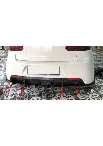 Vw Golf 6 R Flap Flaplar Splitter Bıçak 2008-2012 6 Parça