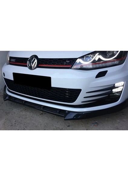 Vw Golf 7 Boynuzlu Basic Ön Lip Parlak Siyah Plastik