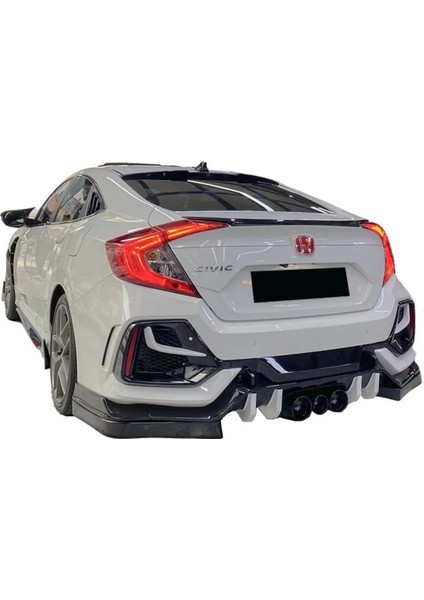 Honda Civic Fc5 6 Parça Arka Flap Parlak Siyah Plastik