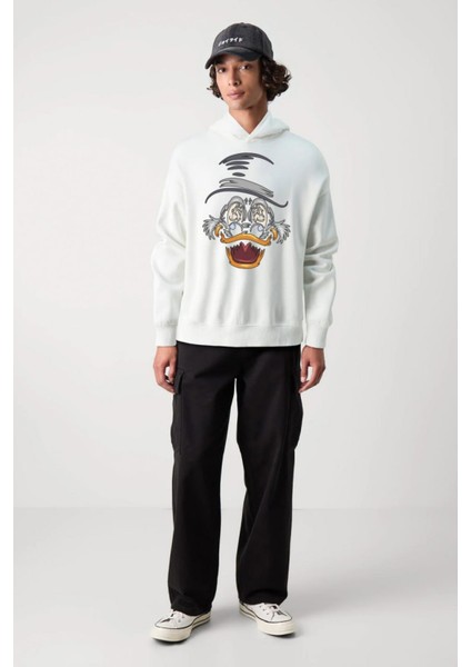 Baskılı Kapşonlu Sweatshirt FM1.109BÖ