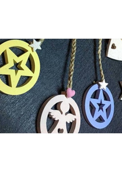 Yuvarlak içinde Yıldız Askı Silikon Kalıp K-222, Kokulu Taş Sabun Alçı Mum Kalıbı