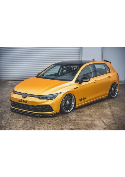 Vw Golf 8 Ön Lip 2 Parça Ön Lip Parlak Siyah Plastik