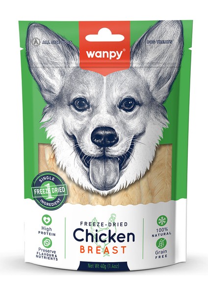 Köpek Dondurularak Kurutulmuş Tavuk Göğüs 40G