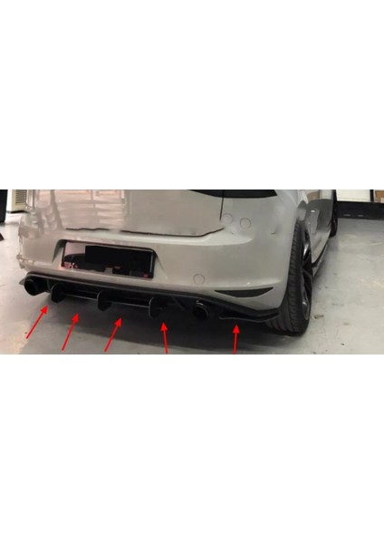 Vw Golf 7 R Tampon Flap Flaplar Splitter Bıçak
