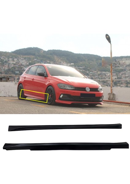 Vw Polo Mk6 Yan Marşpiyel Seti Mat Siyah Plastik 2 Adet 2018+