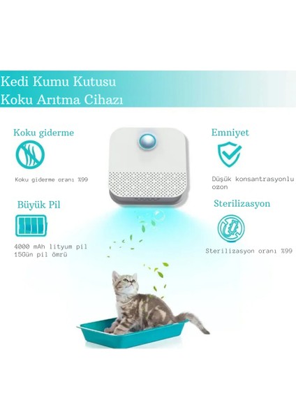 Evcil Hayvan Koku Akıllı Koku Kedi Tuvaleti Sterilizasyon Hava Temizleyici modelleri