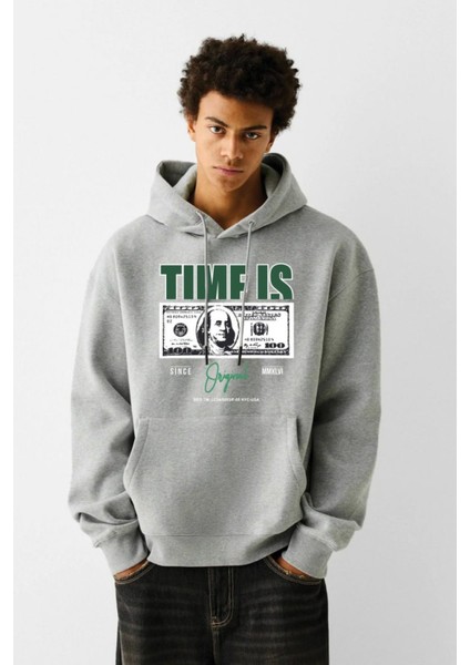 Baskılı Kapşonlu Sweatshirt FM1.103GÖ