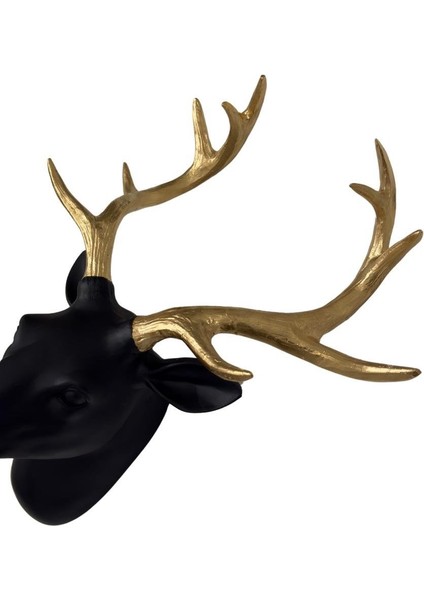 Gold Boynuzlu Geyik Duvar Dekoru fırsatları