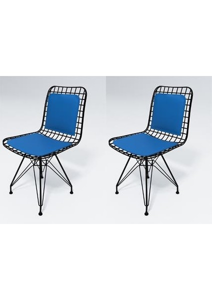 Knsz kafes tel sandalyesi 2 li mazlum syhmvi sırt minderli ofis cafe bahçe mutfak