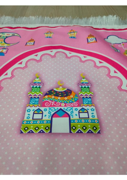 Ilk Seccadem Baskılı Kız Çocuk Seccade modelleri