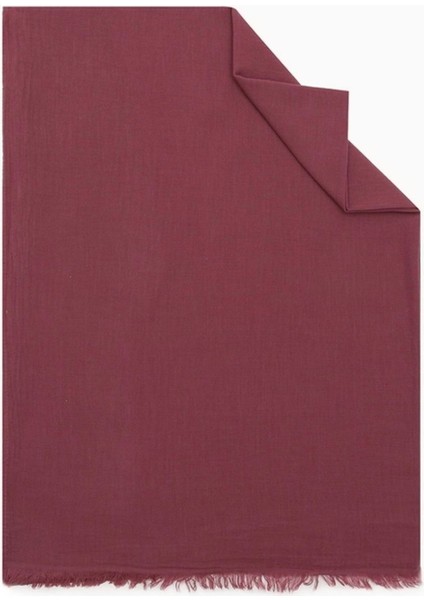 Naturel Pamuk Şal - Organik Pamuk Kumaş - Yüzdeyüz Pamuk Şal - Organik Şal - Bordo Şal modelleri