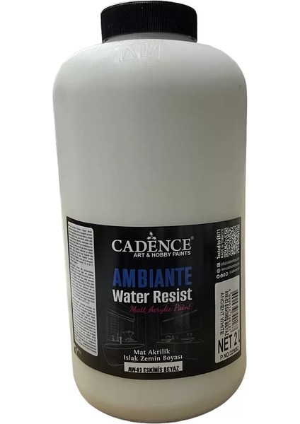 Ambiante Islak Zemin Boyası AW03 Eskimiş Beyaz 2000 ml + Katalizör 80 gr