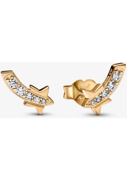 Kayan Yıldız Pavé Çivi Küpe