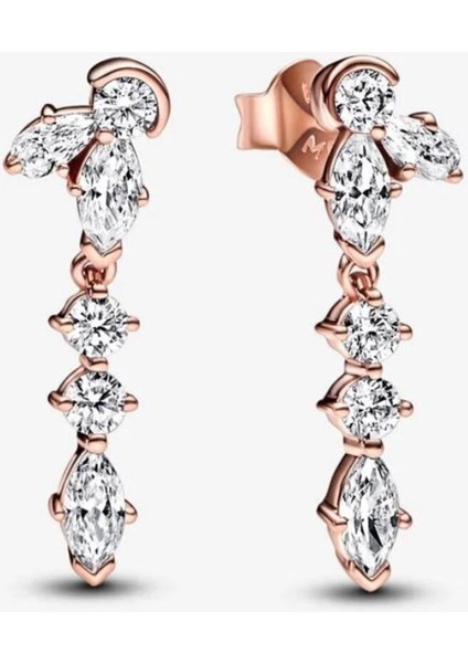 Işıltılı Herbaryum Damla Küpe