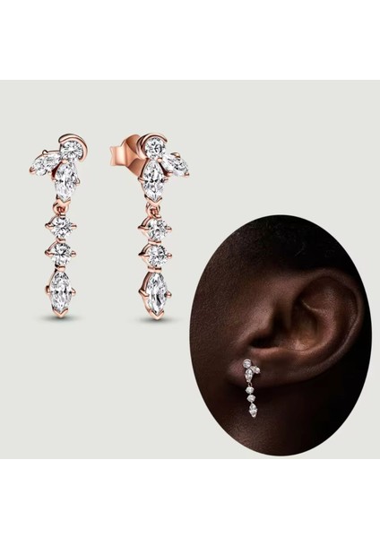 Işıltılı Herbaryum Damla Küpe modelleri