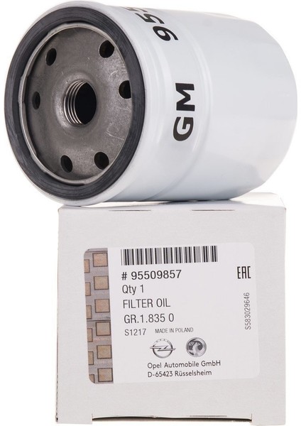 Opel Zafira B Z16XEP Yağ Filtresi Orjinal Gm