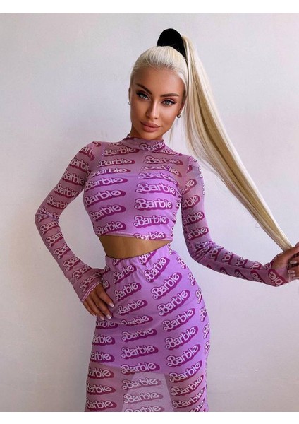 Barbie Baskılı & Iç Astarlı Pembe Ikili Takım fiyatları