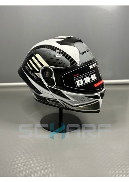 WS-202 Güneş Vizörlü Çene Açılır Kask