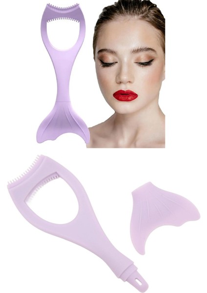 Deniz Kızı Kirpik Rimel Eyeliner Maskara Şablonu Silikon Makyaj Uygulama Aparatı