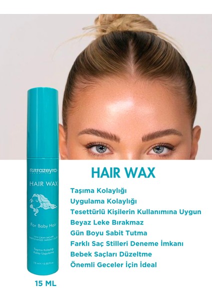 Fırça Başlıklı Saç Waxı Bebek Saçlar ve Yeni Çıkan Saçlar İçin Premium Saç Şekillendirici Hair Wax