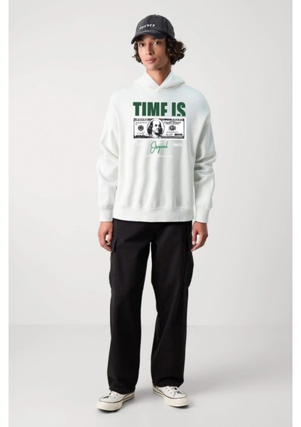 Baskılı Kapşonlu Sweatshirt FM1.103BÖ