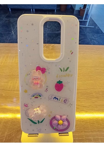 Xiaomi Redmi Note 8 Pro Uyumlu Kabartma Figürlü Darbe Korumalı Kapak Renkli Kılıf