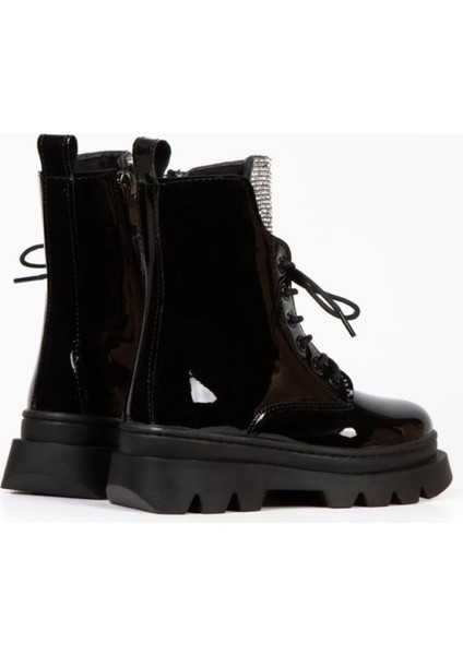 Ortopedi Kız Çocuk Anatomik Fermuarlı Yüksek Kaymaz Taban Rahat Bağcık Taşlı Bot fırsatları