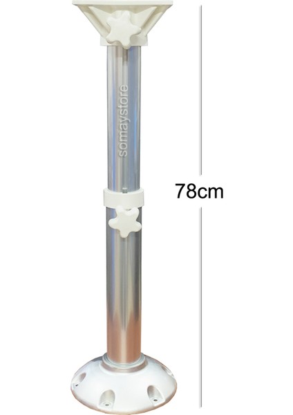 Tekne Kaptan Koltuğu Takım Beyaz Katlanır Koltuk ve Teleskopik Ayak