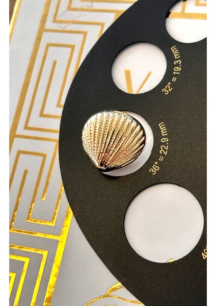 Deniz Kabuğu Modelli Gold Metal Blazer Ceket Düğme Seti fırsatları